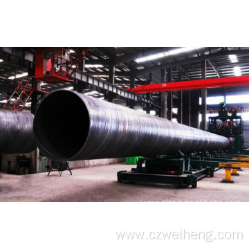 ASTM A53 API standard SSAW steel pipe beveled ends.